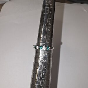 Elegant Silver and Blue Stone Ring